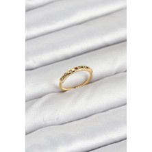 Pirinç Gold Renk Renkli Zirkon Taşlı Kadın Yüzük 5886 - 5280-3239