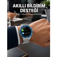 Zenviaa Akıllı Saat Çelik Kordonlu Amoled Ekran Android ve Ios Uyumlu Çağrı Cevaplayabilen Ye