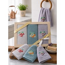 Merty Home 3’lü Kutulu 30X50 Mutfak Havlusu El Havlusu %100 Pamuk Yüksek Su Emici Çeyizlik Hediyelik Set