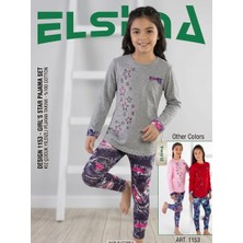 ELSIMA1153 Kız Çocuk Taytlı Pijama Takımı