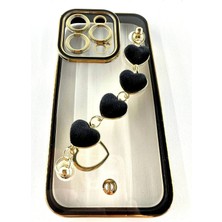 Case Collection Iphone 14 Pro Yeşil Kalp Elçekli Silikon Kılıf Anti Şok Özellikli Özel Tasarım Yeşil