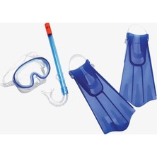 Speedo Aqua Quest Çocuk Mavi Şnorkel & Gözlük Seti.-