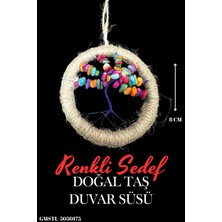 Empressco Sertifikalı Renkli Sedef Doğal Taş El Yapımı Duvar Süsü & Araba Süsü & Kapı Süsü