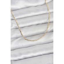 cm 14K Gold Renk Zincirli 60 cm Kadın Kolye 5886 - 8616-5839