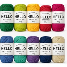 Empressco Cotton 50 Gram Canlı Renkler Punch & Amigurimi Ipliği 10'lu Paket %100 Cotton