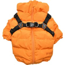 Puppia Soft Jumper Turuncu Tasmalı Köpek Montu