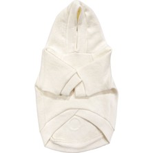 Beyaz Kapüşonlu Köpek Sweatshirt