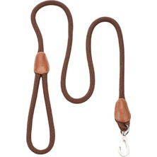 Zoe Pet Atelier Kahverengi Taba Paracord ve Deri Köpek Gezdirme Kayışı