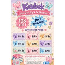 Ceres Studio Okul Etiketi Defter Isimli Etiket Isim Yazılabilen Hayvan Temalı - 108 Adet Özel Yeni Tasarım