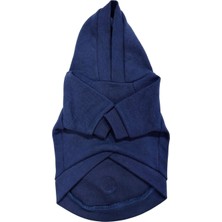 Indigo Kapüşonlu Küçük Irk Köpek Sweatshirt