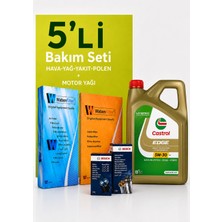Bosch-Waben Citroen Berlingo 1.5 Dizel Filtre Bakım Seti-Castrol Edge 5W30 5lt (2018-2024) 4 Lü
