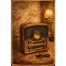 Vaelmont Retro Tasarımlı Bluetooth ve USB Radyo ile Müzik Keyfi Nostaljik Radyo