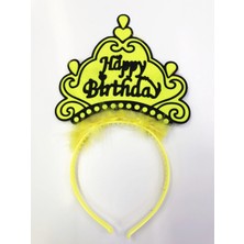 Eco Lounge Happy Birthday Yazılı Neon Renk Taç 12 Adet