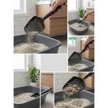 Eco Lounge Küçük Delikli Ince Taneli Kedi Kumu Küreği – Dayanıklı, Ergonomik, Hijyenik Temizlik Küreği