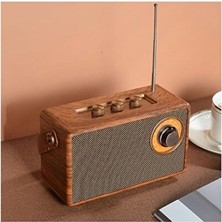 Vaelmont 1500 Mah Kapasiteli USB Çalar ve Bluetooth Radyo, Fm Radyo ile Çok Yönlü Ku Nostaljik Radyo