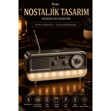 Vaelmont Bluetooth 5.4 Nostaljik Radyo Hoparlör: LED Gece Lambasıyla Çok Fonksiyonlu