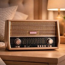 Vaelmont Retro Nostaljik Bluetooth ve Mp3 Player ile Müzik Keyfini Zirveye Taşıyın Nostaljik Radyo