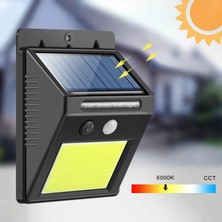 Veraura Lifestyle Solar 48 LED Bahçe Lambası - Geniş Açılı Panel - Duvara Monte