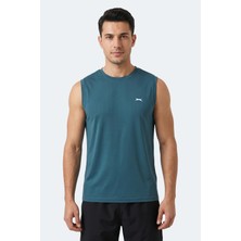 Slazenger Herofıt Erkek Kolsuz Petrol Atlet