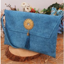 Empressco Kuran Kılıfı Çantası Kabı Cami Boy Mavi Renk 25*34 cm Kuranı Kerim Kılıf