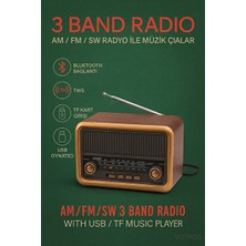 Vaelmont Çok Fonksiyonlu Retro Radyo ile Müzik Keyfinizi Artırın Nostaljik Radyo