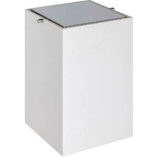 System Bathroom Accessories Beyaz Krom Banyo Çöp Kovası 4 Lt