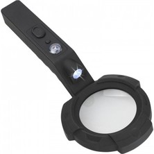 Aesco 7 LED Aydınlatma Fener Pusula 4x Büyütme Okuma Büyüteç TH-600557