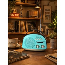 Vaelmont Retro Bluetooth Radyo, Taşınabilir ve Şık Tasarım Nostaljik Radyo
