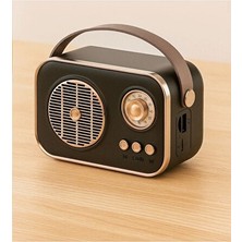 Vaelmont Küçük Retro Radyo Tf Kart, Bluetooth ve USB ile Çoklu Bağlantı Nostaljik Radyo