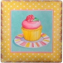 Eco Lounge Decotown Duvar Panosu 40*40 Cup Cake Muffin Motifli Duvar Süsü