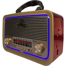 Vaelmont Işıklı Şarjlı Radyo ve Hoparlör ile Eğlenceyi Yakalayın Nostaljik Radyo