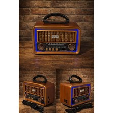 Vaelmont Güneş Enerjili Ledli Nostalgik Radyo ve Müzik Çalar Nostaljik Radyo