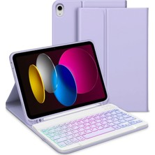 TekNetStore Ipad 11.nesil A16 2025/10.NESIL 10.9 Uyumlu Klavyeli Kılıf Kalem Yerli Koruyucu Türkçe Işıklı Klavye