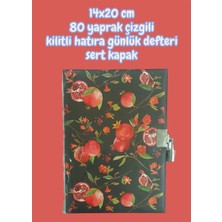 Empressco 14X20 cm 80 Yaprak Çizgili Kilitli Hatıra Günlük Defteri Sert Kapak