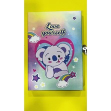 Empressco Koala Summertime Fun Kilitli Kutulu Günlük Hatıra Defteri 20*14*3 cm Çizgili Defter