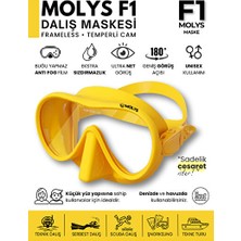 Vaelmont F1 Pro Anti Fog Dalış Maskesi - Güneş Sarısı, Buzlu ve Net Görüş