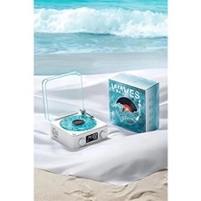 Vaelmont Bluetooth ve 3D Ses Dalgasıyla Retro Plak Görünümlü Hoparlör Nostaljik Radyo