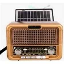 Vaelmont Güneş Enerjili Nostaljik Radyo, USB ve Tf Kart Desteğiyle Taşınabilirlik