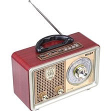 Vaelmont Retro Ahşap Görünümlü Bluetooth Radyo ve Hoparlör Nostaljik Radyo