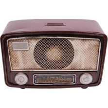 Vaelmont Metal Dekoratif Radyo Kumbara, Vintage Tarzda Tasarım Nostaljik Radyo