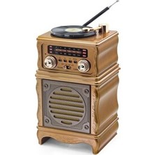 Vaelmont Kahverengi Bluetooth Nostaljik Radyo ile Müzik Keyfi