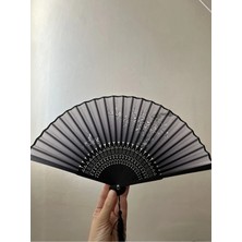 Empressco Açık Pembe Bambu Vintage Püsküllü Yelpaze