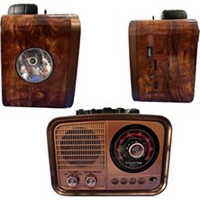 Vaelmont Retro Tasarımlı Taşınabilir Radyo, Usb/sd ve 3 Bant Radyo Özelliği ile Şık Nostaljik Radyo