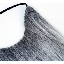 Eco Lounge Gri Renk Lastikli Uzun Takma Sakal 40 cm