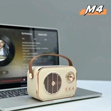 Vaelmont M4 Retro Taşınabilir Bluetooth Hoparlör – Fm Radyo ve Çoklu Girişler Nostaljik Radyo