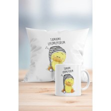 Empressco Uykucu Civciv Hediyelik Yastık ve Kupa Seti