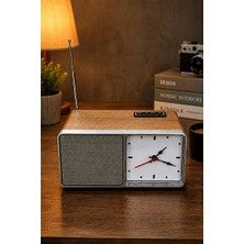 Vaelmont Nostaljik Masa Radyo - Saatli ve Şarjlı, Bluetooth ve Radyo Fonksiyonlu Nostaljik Radyo