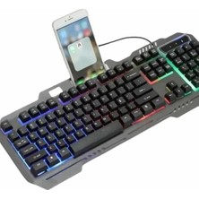 Eco Lounge Işıklı Oyuncu Q Klavye Mouse Seti Siyah Gaming Oyuncu Klavye