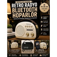 Vaelmont Taşınabilir Retro Bluetooth Radyo ve Nostaljik Hoparlör, Çok Fonksiyonlu Nostaljik Radyo