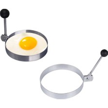 Aesco Metalik Daire Şeklinde Metal Omlet Yumurta ve Krep Kalıpları
